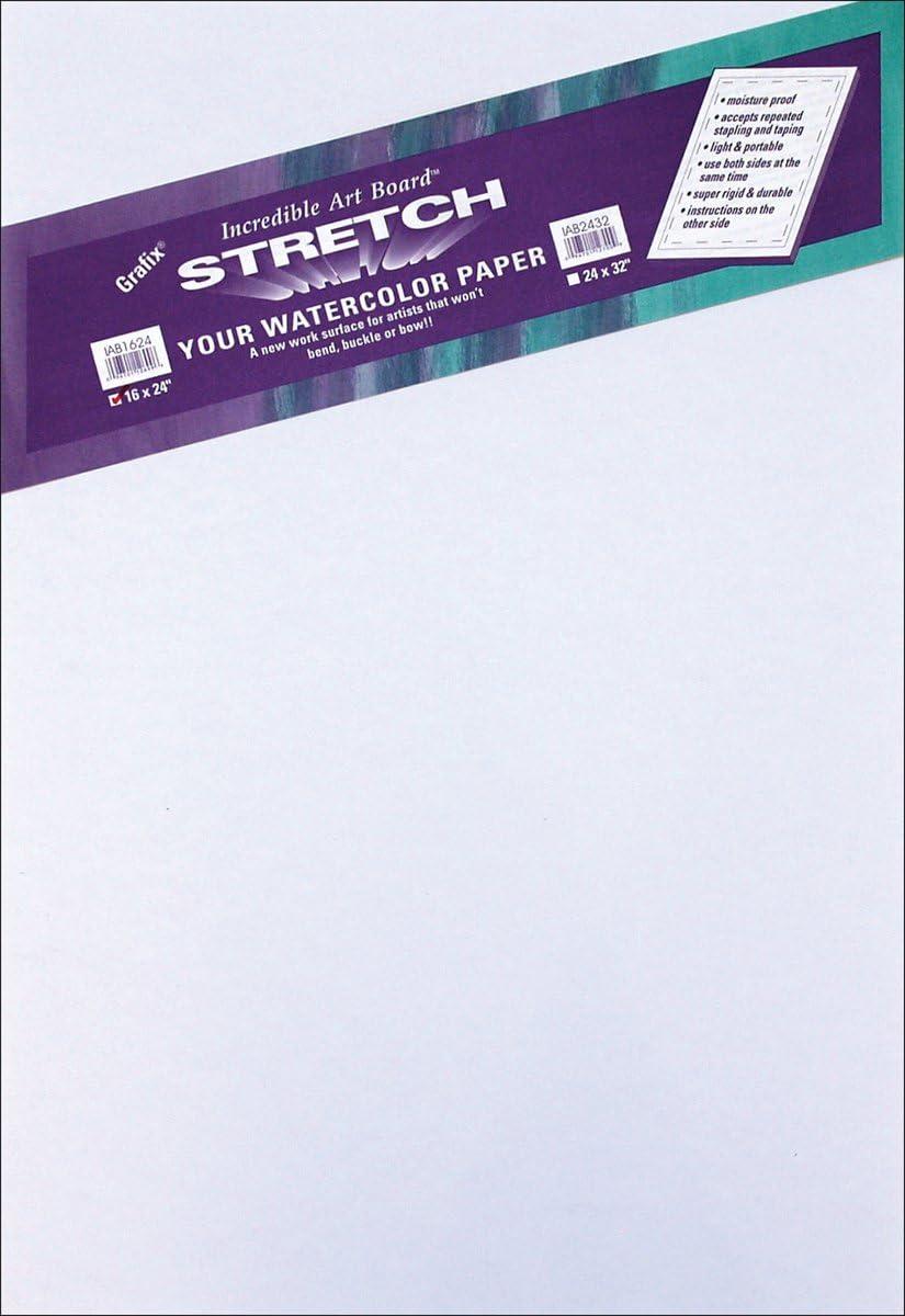 imageGrafix IAB2432 Durable LightWeight WaterResistant Reusable  Foam Core Art Board for Stretching Watercolor Paper 24quotx32quot WhiteWhite