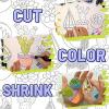imageGrafix Artist Series Film  Art Supply by Balzer Designs 85 x 11 Pack of 4 2 PrePrinted White 2 Clear Translucent Shrink Sheets Even Easier to Create and Decorate 812 x 11Succulents Design by Gine Lee Kim