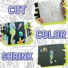 imageGrafix Artist Series Film  Art Supply by Balzer Designs 85 x 11 Pack of 4 2 PrePrinted White 2 Clear Translucent Shrink Sheets Even Easier to Create and Decorate 812 x 11Nautical Design by Gine Lee Kim