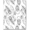 imageGrafix Artist Series Film  Art Supply by Balzer Designs 85 x 11 Pack of 4 2 PrePrinted White 2 Clear Translucent Shrink Sheets Even Easier to Create and Decorate 812 x 11Feathers Design by Gine Lee Kim