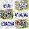 imageGrafix Artist Series Film  Butterflies Design by Art by Marlene 85 x 11 Pack of 4 2 PrePrinted White 2 Clear Translucent Shrink Sheets Even Easier to Create and Decorate 85quotx11quot 4 CountDoodle Design by Balzer