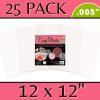 imageGrafix FoodSafe Craft Plastic Film  Reusable 005 Thick Translucent Film Perfect for Sugar Craft Stencils Cookie and Cake Decorating Chocolate Work and More Frosted 12 x 12 Pack of 25FOODSAFE  Pack of 25