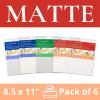 imageGrafix KCAI8116 Clear Adhesive Inkjet Print Film for Creating Custom Overlays Journals Window Effects Stickers Photos Jewelry and More Clear 85quot x 11quot Pack of 6Matte  Pack of 6