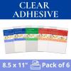 imageGrafix KCAI8116 Clear Adhesive Inkjet Print Film for Creating Custom Overlays Journals Window Effects Stickers Photos Jewelry and More Clear 85quot x 11quot Pack of 6Clear  Pack of 6
