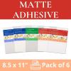 imageGrafix KCAI8116 Clear Adhesive Inkjet Print Film for Creating Custom Overlays Journals Window Effects Stickers Photos Jewelry and More Clear 85quot x 11quot Pack of 6Ink Jet wAdhesive