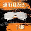 imageGrafix Lightweight Clear BreakResistant Plastic Safety Glasses Designed for Spray Paint Overspray Protection and Flying Debris One Size Fits
