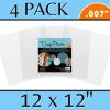 imageGrafix Ultra Clear 020 Plastic Durable and Archival Film Perfect for DIY Crafts Stencils Journals Cards 3D Embellishments and More 12quot x 12quot 4 PackClear  Pack of 4