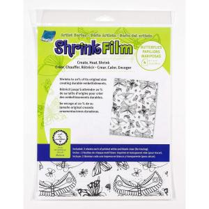 imageGrafix Artist Series Film  Art Supply by Balzer Designs 85 x 11 Pack of 4 2 PrePrinted White 2 Clear Translucent Shrink Sheets Even Easier to Create and Decorate 812 x 11Butterflies Design by Art By Marlene