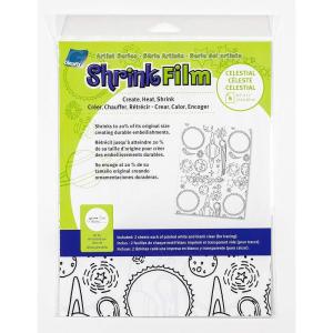imageGrafix Artist Series Film  Art Supply by Balzer Designs 85 x 11 Pack of 4 2 PrePrinted White 2 Clear Translucent Shrink Sheets Even Easier to Create and Decorate 812 x 11Celestial Design by Gina Lee Kim