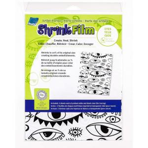imageGrafix Artist Series Film  Art Supply by Balzer Designs 85 x 11 Pack of 4 2 PrePrinted White 2 Clear Translucent Shrink Sheets Even Easier to Create and Decorate 812 x 11Eyes Design by Balzer