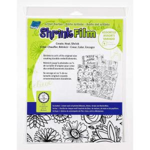 imageGrafix Artist Series Film  Art Supply by Balzer Designs 85 x 11 Pack of 4 2 PrePrinted White 2 Clear Translucent Shrink Sheets Even Easier to Create and Decorate 812 x 11Assorted Design by Art By Marlene