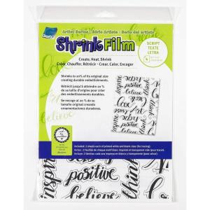 imageGrafix Artist Series Film  Art Supply by Balzer Designs 85 x 11 Pack of 4 2 PrePrinted White 2 Clear Translucent Shrink Sheets Even Easier to Create and Decorate 812 x 11Script Design by Art By Marlene