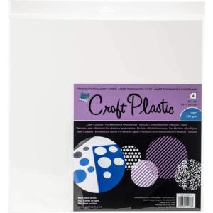imageGrafix Blue Laser Craft Plastic  Durable 0075 Translucent Laser Cuttable Film for Bulk Stencil and Template Making DIY Craft Projects 3D Embellishments and More Blue 12 x 12 Pack of 2512x12x0010