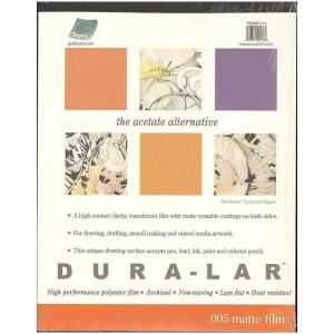 imageGrafix DuraLar 0003quot Film Ultra Clear Glossy 11quotx14quot Sheet MylarAcetate Alternative for Blank Stencils and Templates Protection Transparencies Windows Arts and Crafts Pad of 25 SheetsMatte  Pad of 25 Sheets