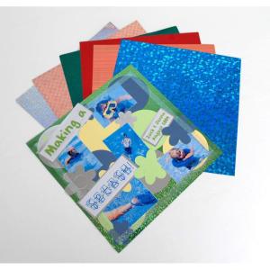 imageGrafix FUNKY 12X12 HOLOGRAPHIC ADHESIVE FILMASSORTED PACK OF 25 SHEETS Colors may vary