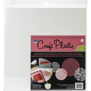 imageGrafix FoodSafe Craft Plastic Film  Reusable 005 Thick Translucent Film Perfect for Sugar Craft Stencils Cookie and Cake Decorating Chocolate Work and More Frosted 12 x 12 Pack of 25FOODSAFE  Pack of 4