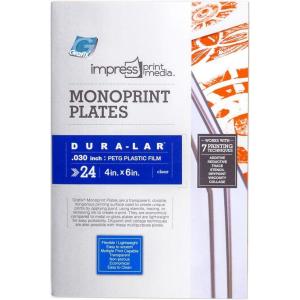imageGrafix Impress Print Media Monoprint Plate  12 x 16 Pack of 24  Transparent Lightweight NonPorous 030 DuraLar Monoprinting Surface Economical Alternative to Metal or Glass PlatesClear 24 Packs