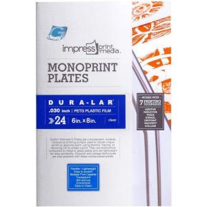 imageGrafix Impress Print Media Monoprint Plate  8 x 12 Pack of 3  Transparent Lightweight NonPorous 030 DuraLar Monoprinting Surface Economical Alternative to Metal or Glass Plates24Pack
