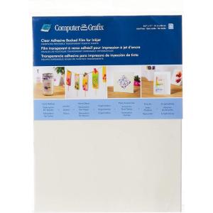 imageGrafix KCAI8116 Clear Adhesive Inkjet Print Film for Creating Custom Overlays Journals Window Effects Stickers Photos Jewelry and More Clear 85quot x 11quot Pack of 6Clear  Pack of 6