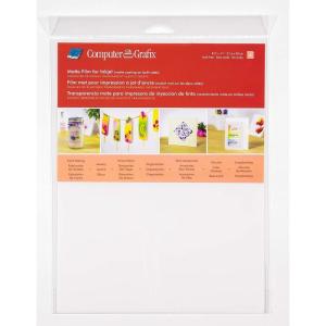 imageGrafix KCAI8116 Clear Adhesive Inkjet Print Film for Creating Custom Overlays Journals Window Effects Stickers Photos Jewelry and More Clear 85quot x 11quot Pack of 6Matte  Pack of 6