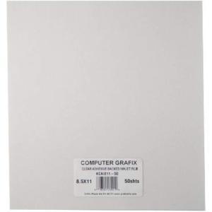 imageGrafix KCAI8116 Clear Adhesive Inkjet Print Film for Creating Custom Overlays Journals Window Effects Stickers Photos Jewelry and More Clear 85quot x 11quot Pack of 6Clear  Pack of 50