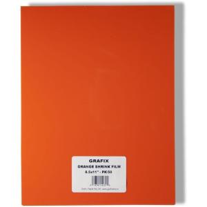 imageGrafix Shrink Film  Matte Translucent 85quotx11quot Sheets Design Your Art and Shrink It to Create Jewelry Embellishments Paper Crafts Gift Tags Ornaments and More Pack of 50Orange 50 Packs