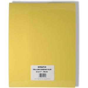 imageGrafix Shrink Film  Matte Translucent 85quotx11quot Sheets Design Your Art and Shrink It to Create Jewelry Embellishments Paper Crafts Gift Tags Ornaments and More Pack of 50Yellow 50 Packs