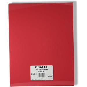 imageGrafix Shrink Film  Matte Translucent 85quotx11quot Sheets Design Your Art and Shrink It to Create Jewelry Embellishments Paper Crafts Gift Tags Ornaments and More Pack of 50Red