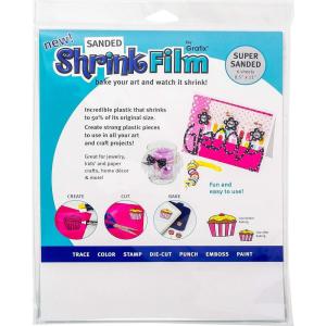 imageGrafix Shrink Film  Matte Translucent 85quotx11quot Sheets Design Your Art and Shrink It to Create Jewelry Embellishments Paper Crafts Gift Tags Ornaments and More Pack of 50Sanded 50 Packs