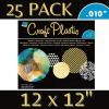 imageGrafix Opaque Craft Plastic  Opaque 010 Craft Plastic Film Durable and Flexible Film Perfect for DIY Crafts Mixed Media Fluid Art Watercolors and Stamping Black 9 x 12 Pack of 2512x12x0010