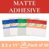 imageGrafix Computer Adhesive Backed 85 x 11 Matte Pack of 50  SelfStick Printable Film for Creating Custom Journals Stickers Photos Jewelry and More Ink Jet Printers Only 85quot x 11quot 50 Count