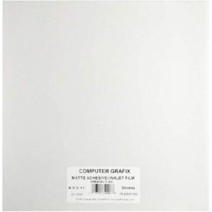 imageGrafix Computer Adhesive Backed 85 x 11 Matte Pack of 50  SelfStick Printable Film for Creating Custom Journals Stickers Photos Jewelry and More Ink Jet Printers Only 85quot x 11quot 50 Count