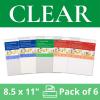imageComputer Grafix Laser Film  85 x 11 Clear Pack of 6 Printable Film for Creating Custom Overlays Journals Window Effects Stickers Photos Jewelry and More Laser Printers Only