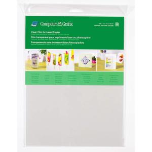 imageComputer Grafix Laser Film  85 x 11 Clear Pack of 6 Printable Film for Creating Custom Overlays Journals Window Effects Stickers Photos Jewelry and More Laser Printers Only