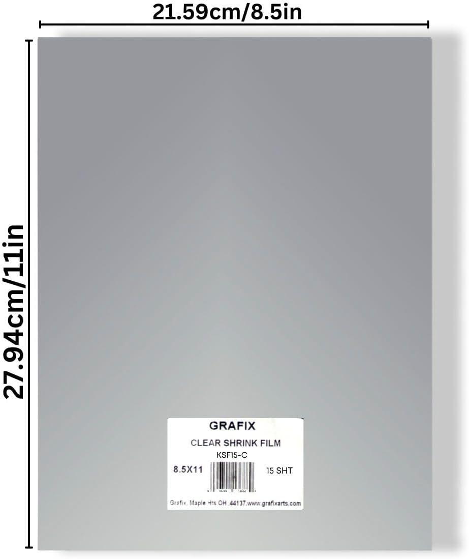 imageGrafix Shrink Film  85quotx11quot Sheets Design Your Art and Shrink It to Create Jewelry Embellishments Paper Crafts Gift Tags Ornaments and More