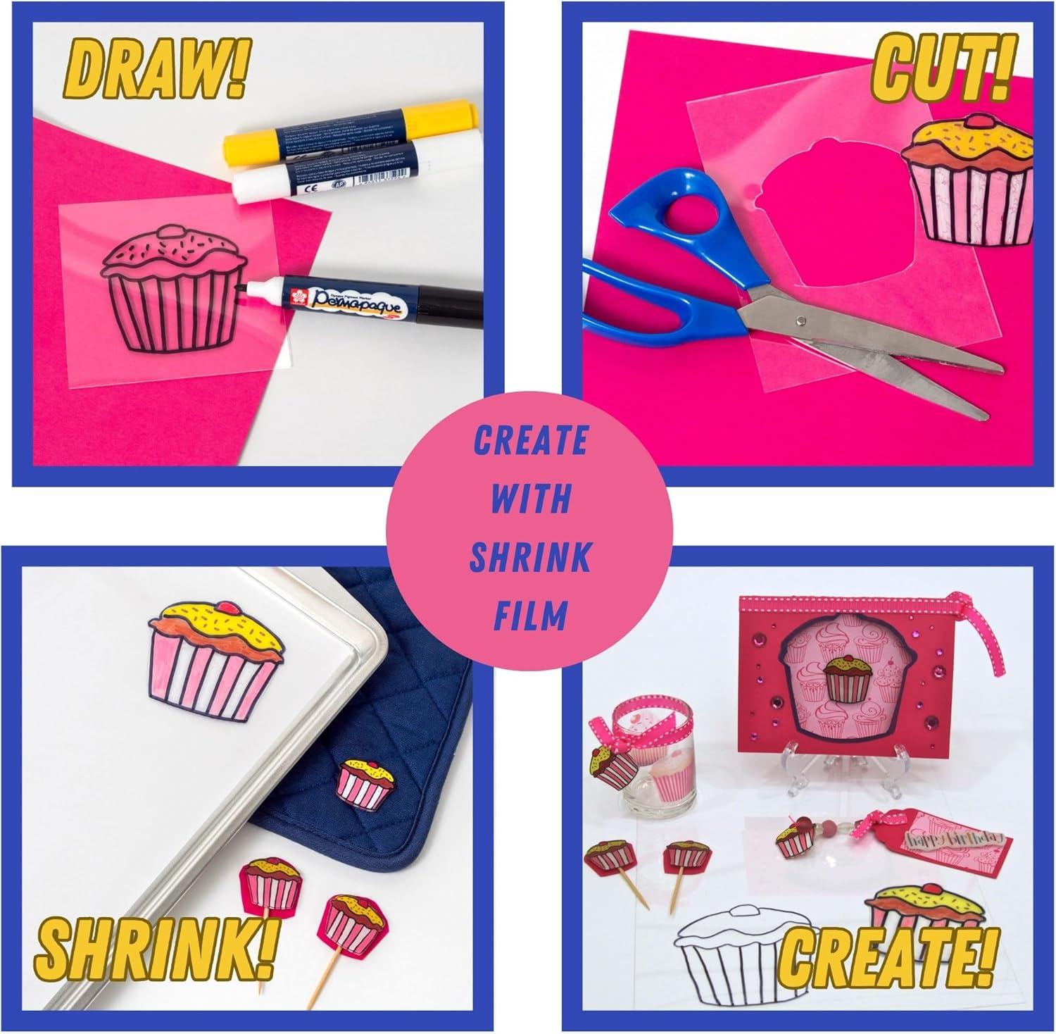 imageGrafix Shrink Film  85quotx11quot Sheets Design Your Art and Shrink It to Create Jewelry Embellishments Paper Crafts Gift Tags Ornaments and More