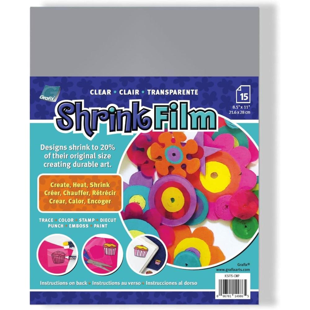 imageGrafix Shrink Film  85quotx11quot Sheets Design Your Art and Shrink It to Create Jewelry Embellishments Paper Crafts Gift Tags Ornaments and More