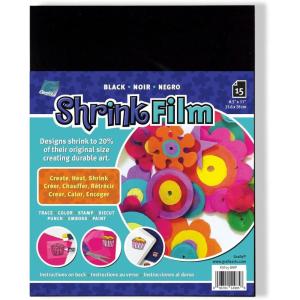 imageGrafix Shrink Film  85quotx11quot Sheets Design Your Art and Shrink It to Create Jewelry Embellishments Paper Crafts Gift Tags Ornaments and MoreBlack
