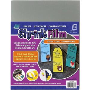 imageGrafix InkJet Printable Clear Transparent Shrink Film  85quotx11quot Print Cut and Shrink It to Create Jewelry Embellishments TagsOrnaments Shrink Plastic is for Kids of All Ages SheetsPack of 15KSF15CIJMP