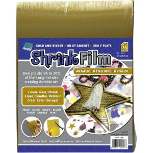 image:imageGrafix Metallic Shrink Film  Gold Opaque 85x11 Sheets Design Your Art and Shrink It to Create Jewelry Embellishments Paper Crafts Gift Tags Ornaments and More Pack of 15